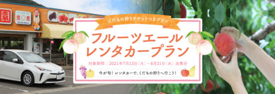 フルーツエールレンタカープラン